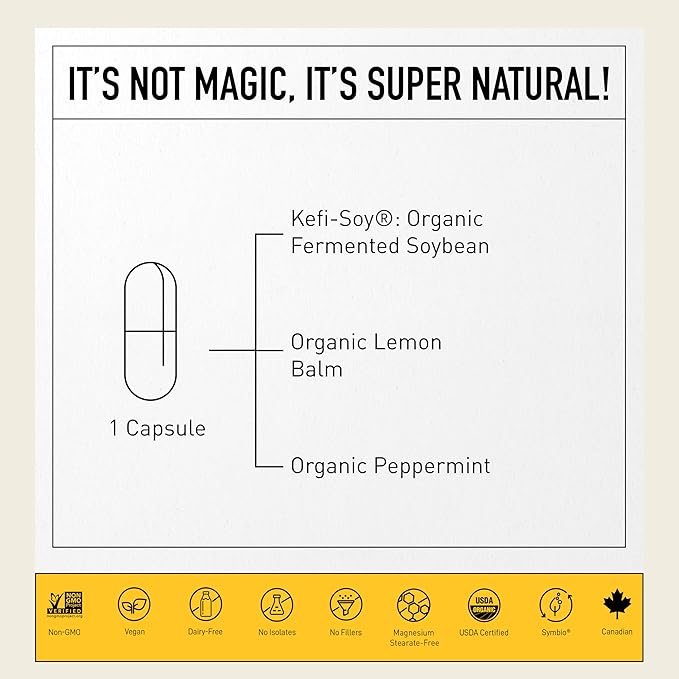 Living Alchemy Gut Health Supplements - Your Flora Probiotic Sensitive with Fermented Soybean, Lemon Balm, Peppermint, Prebiotics, Gut Cleanse Detox for Men & Women - Vegan, Non-GMO, 60 Pcs