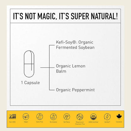 Living Alchemy Gut Health Supplements - Your Flora Probiotic Sensitive with Fermented Soybean, Lemon Balm, Peppermint, Prebiotics, Gut Cleanse Detox for Men & Women - Vegan, Non-GMO, 60 Pcs