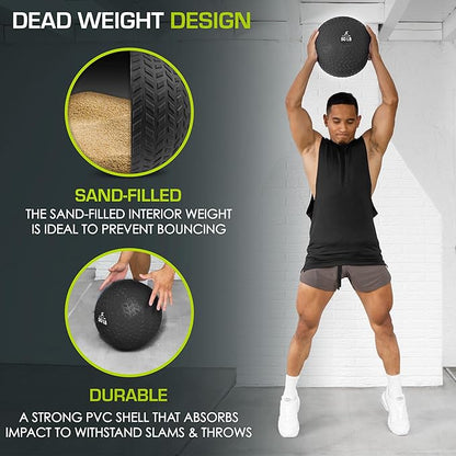 ProsourceFit Slam Medicine Balls 5 10, 15, 15, 20, 20, 25, 25, 30, 30, 50lbs 50lbs Smooth