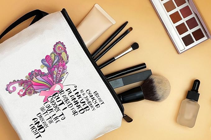 Breast Cancer Care Chemo After Surgery Gifts for Woman Small Cosmetic Makeup Pouches Chemo Care Package for Women