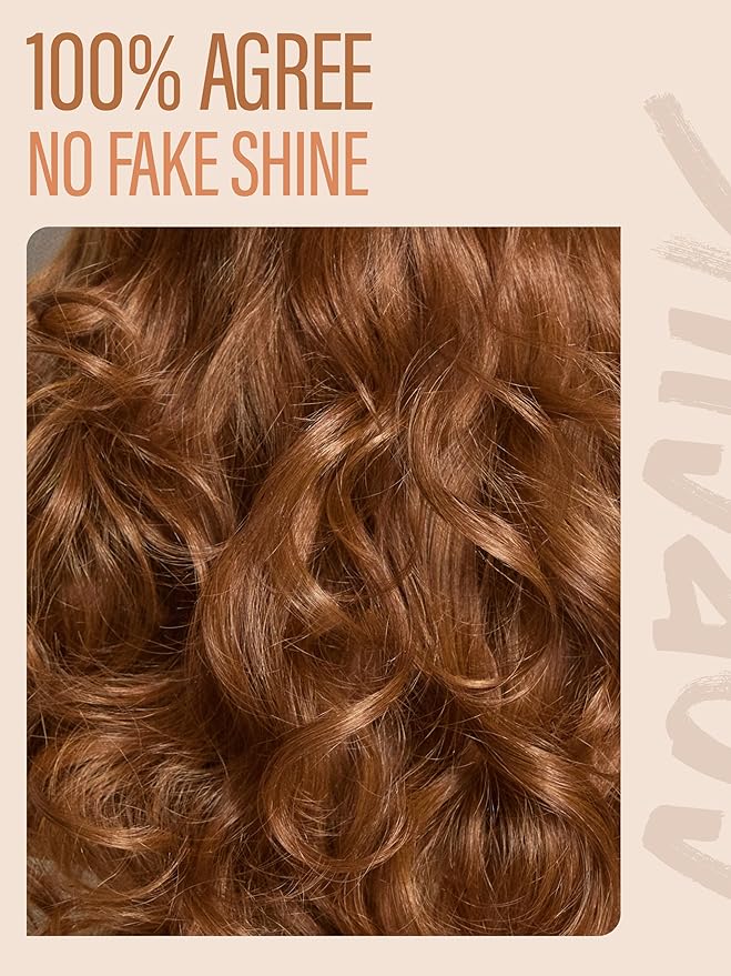 GORGIUS Glueless Wavy Wig with Bangs Honey Brown Synthetic Curtain Bang Wig with Realistic Scalp 22 Inch