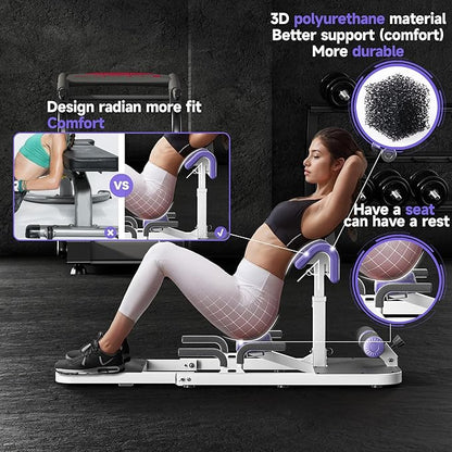 Hip Thrust & Squat Machine for Home – Multi-Function Glute Builder, Leg & Core Strengthening Equipment – Adjustable Sissy Squat, Hip Thrusts, Squat Assist Machine for Home Gym