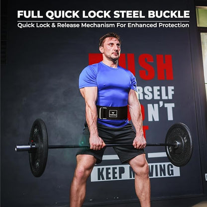 Quick Locking Weight Lifting Belt - Adjustable Lifting 4 inch