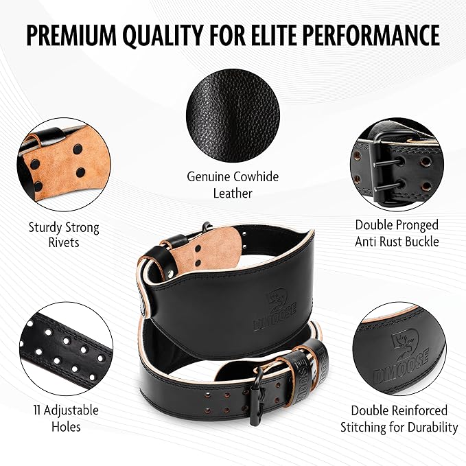 DMoose Weight Lifting Belt - Squat and Gym 7MM Premium