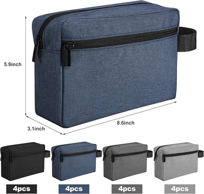 Paterr 16 Pcs Travel Toiletry Bag for Women Men Large Water Resistant Shaving Bag Hanging Cosmetic Bag with Handle and Divider Storage Travel Pouch Case for Cosmetics Toiletries Accessories, 4 Colors