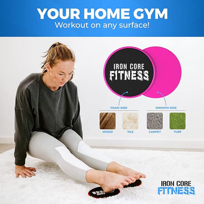 Iron Core Fitness 2 x Dual Sided Gliding