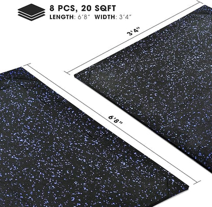 Yes4All Rubber Gym Flooring for Home Gym 0.56" Thick