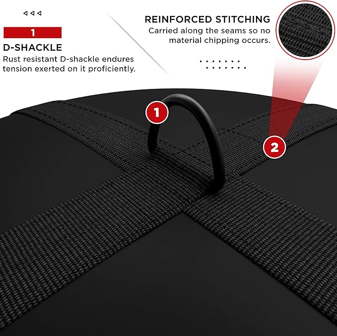 RDX Floor Anchor for Punch Bag Double end Speed Ball, Non Tear Maya Hide Leather, Heavy Duty D Ring, Easy Zipper Closure, Maximum Swing Reduction for Boxing MMA, Muay Thai, Kickboxing Training Bags