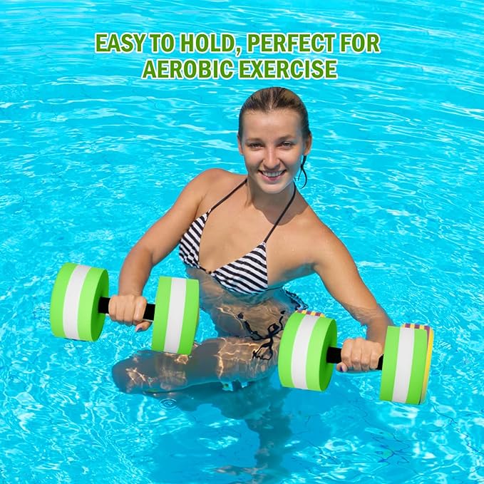 Timoo Aquatic Dumbells Set of 2 Water Dumbells Pool Resistance Water Weight Water Aerobics High-Density EVA-Foam Pool Fitness