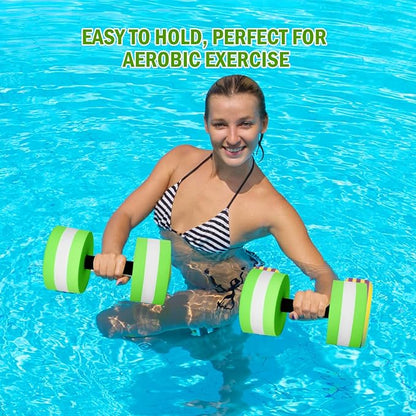 Timoo Aquatic Dumbells Set of 2 Water Dumbells Pool Resistance Water Weight Water Aerobics High-Density EVA-Foam Pool Fitness