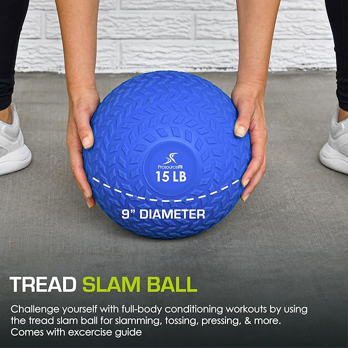 ProsourceFit Slam Medicine Balls 5 10, 15, 15, 20, 20, 25, 25, 30, 30, 50lbs 50lbs Smooth