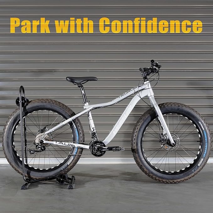BikeHand Bike Floor Stand Parking Rack Stand - for 24"-29" Mountain MTB & Road Bikes Bicycles Indoor Outdoor Garage Storage - Fat Bike New Version for 3 Bikes