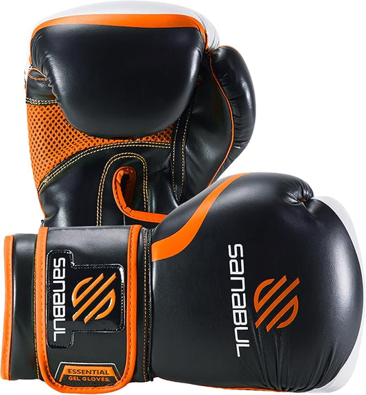 Sanabul Essential Gel Boxing Gloves for Men & Women, Kickboxing MMA, Muay Thai Gloves and Heavy Bag Training Punching & Sparring