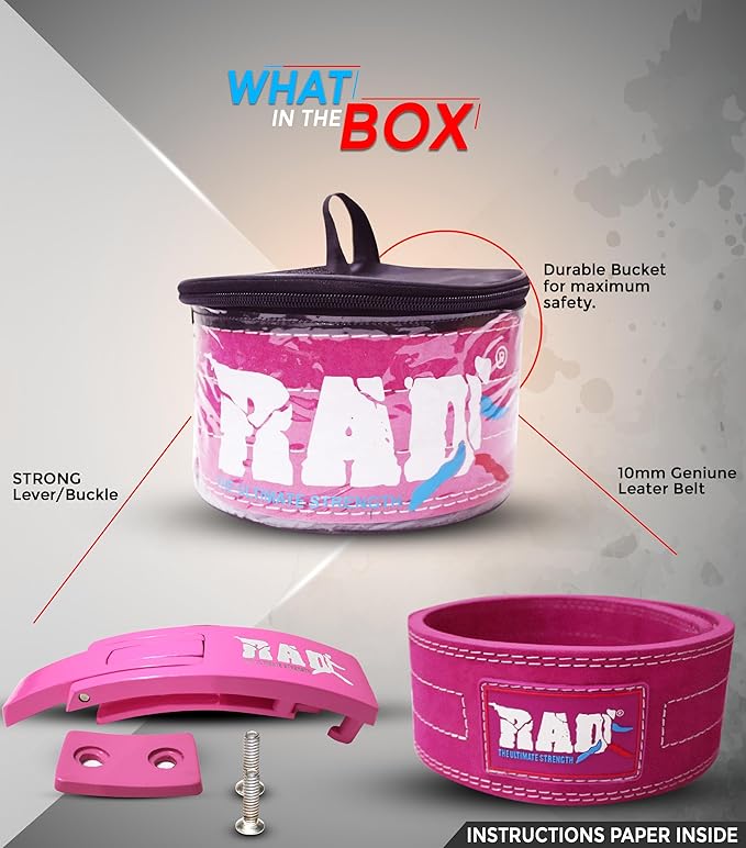 RAD Weight Lifting Belt for Men & Women 4 Inch 10 mm