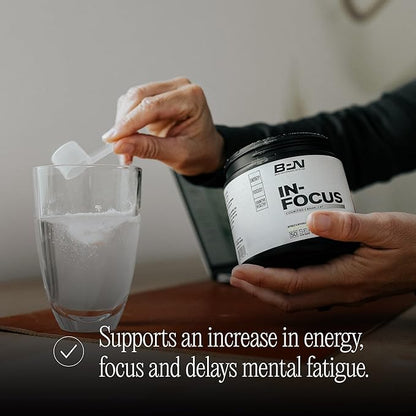 BARE PERFORMANCE NUTRITION, BPN in-Focus Brain Support Supplement, Improve Focus & Energy, Alpha GPC, Watermelon Passionfruit, 40 Servings