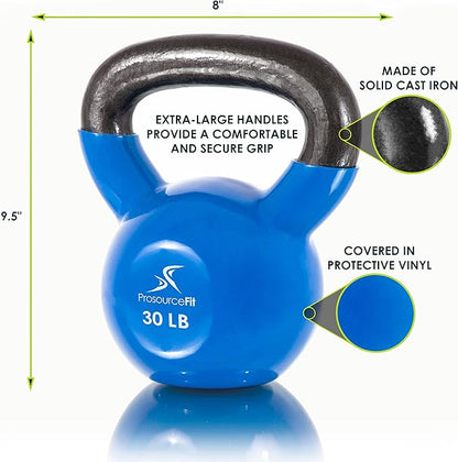 ProsourceFit Vinyl Coated Cast Iron Kettlebells for Full