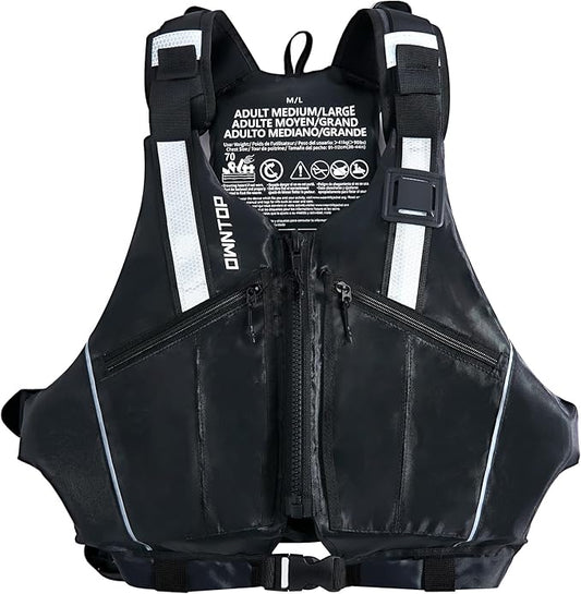 Owntop Swim Vest for Adults | Unrestricted Arm Movement | Extra-Large Pockets | Super-Thin | Kayak, Boating, Fishing