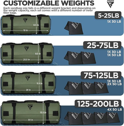 RDX Sandbag for Fitness Weights Training 5-200 LBs