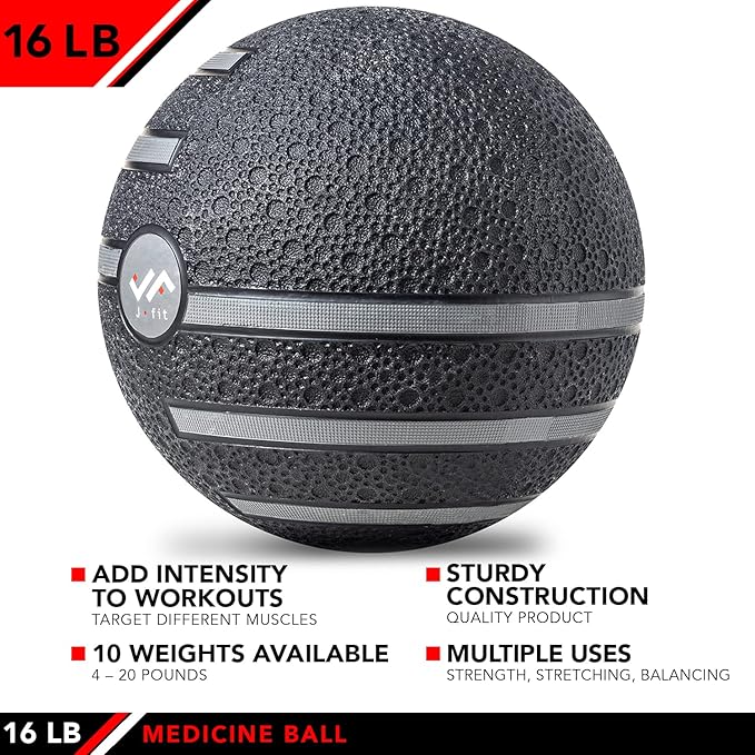 JFIT Medicine Exercise Ball with Dual Texture