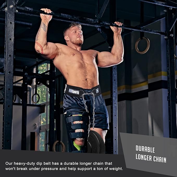 RIMSports Dip Belt For Weight Lifting - Weighted