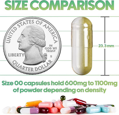 XPRS Nutra Size 00 Empty Capsules - 5000 Count Empty Gelatin Capsules - Empty Pill Capsules - DIY Capsule Filling - Fillable Pill Capsules Empty Gel Caps (Black/Red)