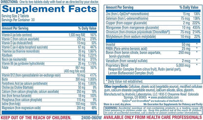 Anabolic Laboratories Daily Multivitamin for Men and Women - 120 Daily Multi Vitamin and Minerals Supplement Softgels for Daily Health