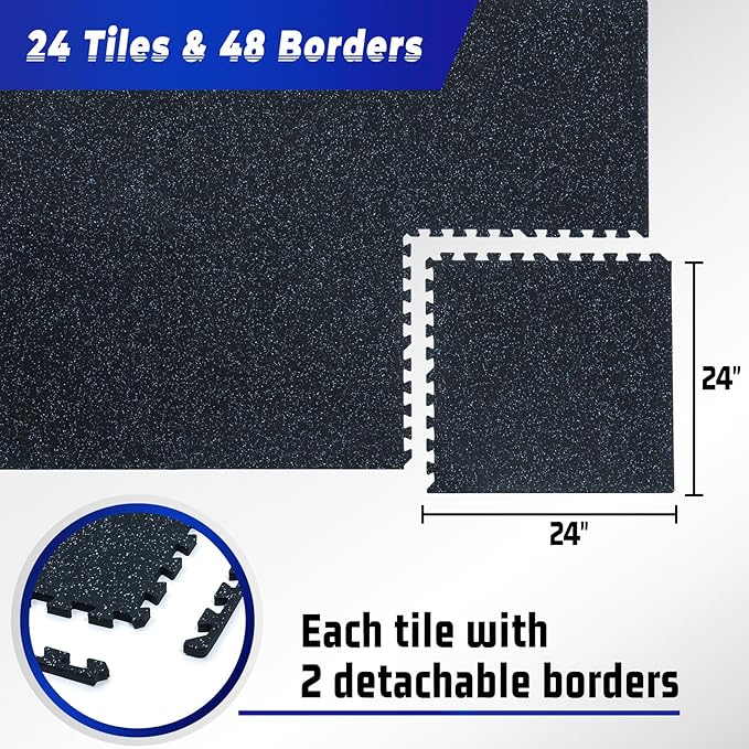 SUPERJARE 0.56'' Thick 24 Pcs 96 Sq Ft