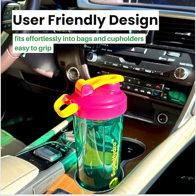 Super Hydro Protein Shaker Bottle [3 PACK] - 24 oz. BPA-Free, Non-Toxic, Durable, Leak Proof, Eco-Tritan, Best for Travel, Sports, Fitness for Men & Women (Lemon Lavender, Rosy Bloom, Frosted Mint)