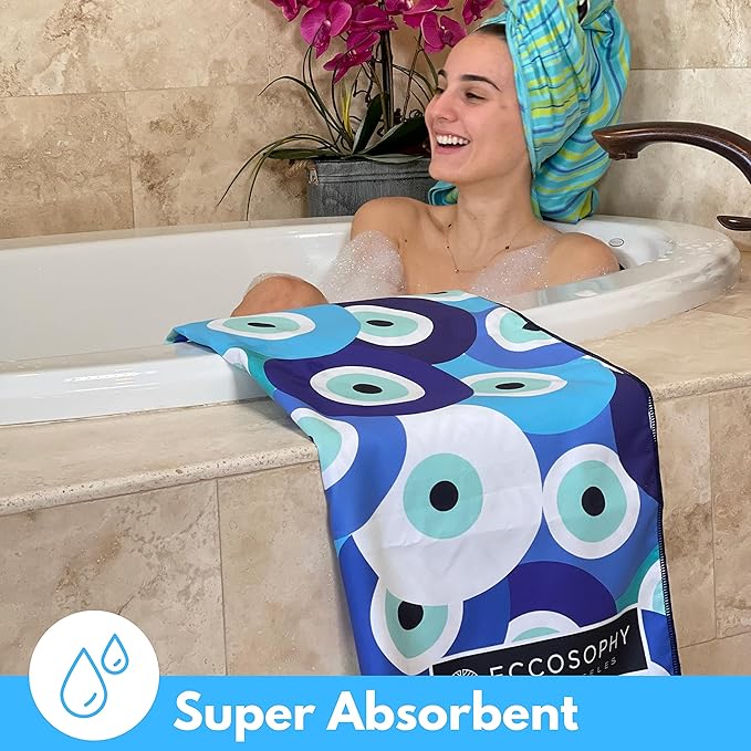 ECCOSOPHY Microfiber Beach Towel - Sand Free Towels 71x35 in