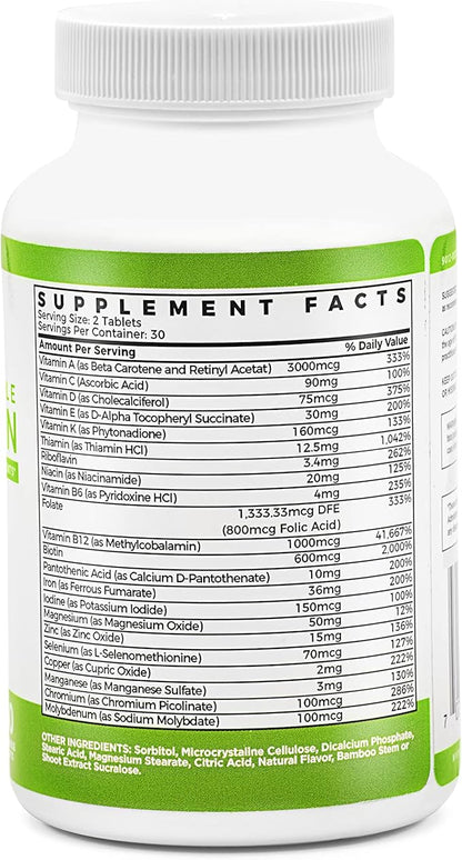 BariSlim Advanced Chewable Bariatric Multivitamin Tablets - Bariatric Vitamin and Supplement for Post Bariatric Surgery Including Gastric Bypass & Gastric Sleeve | Mixed Berry (60 Count)