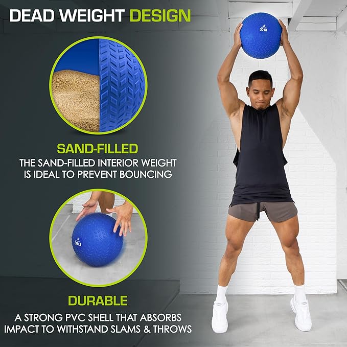 ProsourceFit Slam Medicine Balls 5 10, 15, 15, 20, 20, 25, 25, 30, 30, 50lbs 50lbs Smooth