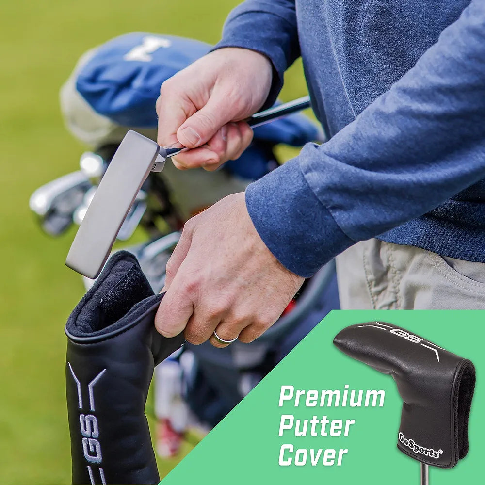 GoSports GS1 Tour Golf Putter – Choose Oversized Grip or Traditional Grip - 34” Right-Handed Blade Putter with Milled Face