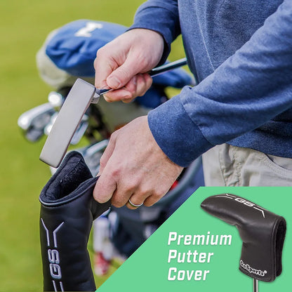 GoSports GS1 Tour Golf Putter – Choose Oversized Grip or Traditional Grip - 34” Right-Handed Blade Putter with Milled Face