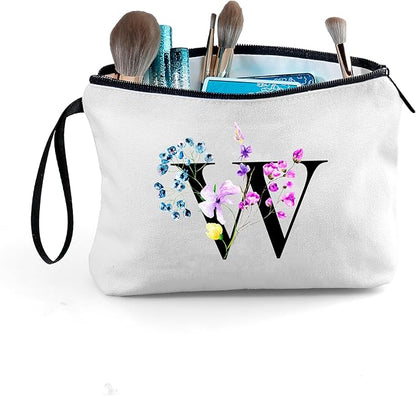 SEAMOON Women Birthday Unique Maid of Honor Friendship Gifts for Women Sister Bridesmaid Bride Personalized Travel Makeup Cosmetic Bag with Mirror Valentines Mothers Day Christmas Graduation W