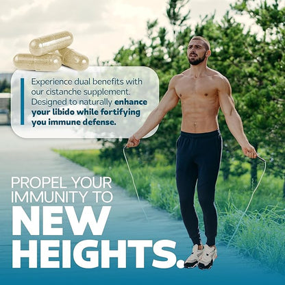 Cistanche Supplement - Testosterone Booster for Men - Cistanche Tubulosa Extract Powder 500 mg - Promotes Strength, Mood, Energy, Focus, Hormone Support - 60 ct