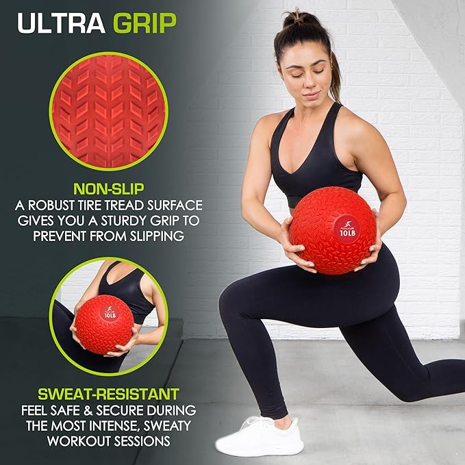 ProsourceFit Slam Medicine Balls 5 10, 15, 15, 20, 20, 25, 25, 30, 30, 50lbs 50lbs Smooth