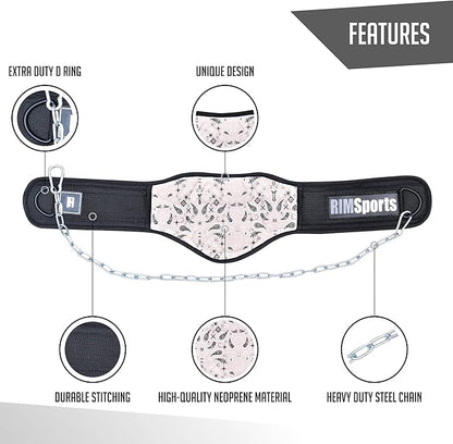 RIMSports Dip Belt For Weight Lifting - Weighted