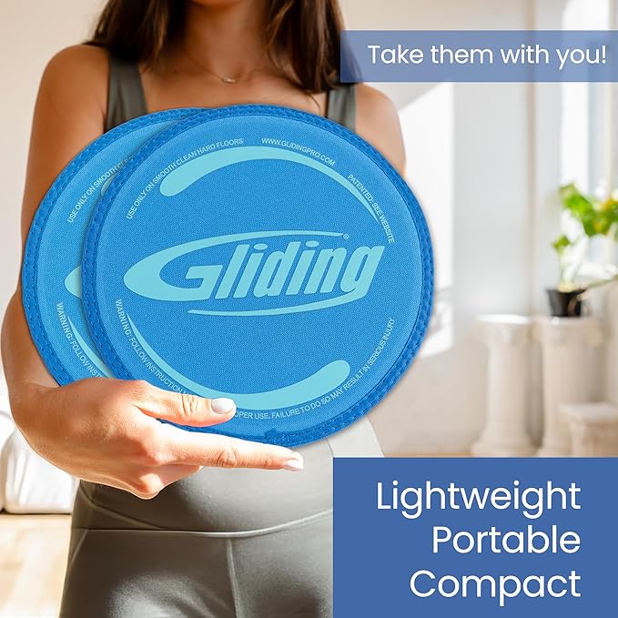 Gliding Discs for Working Out - Exercise Sliders 1 Pair, 4 Streaming