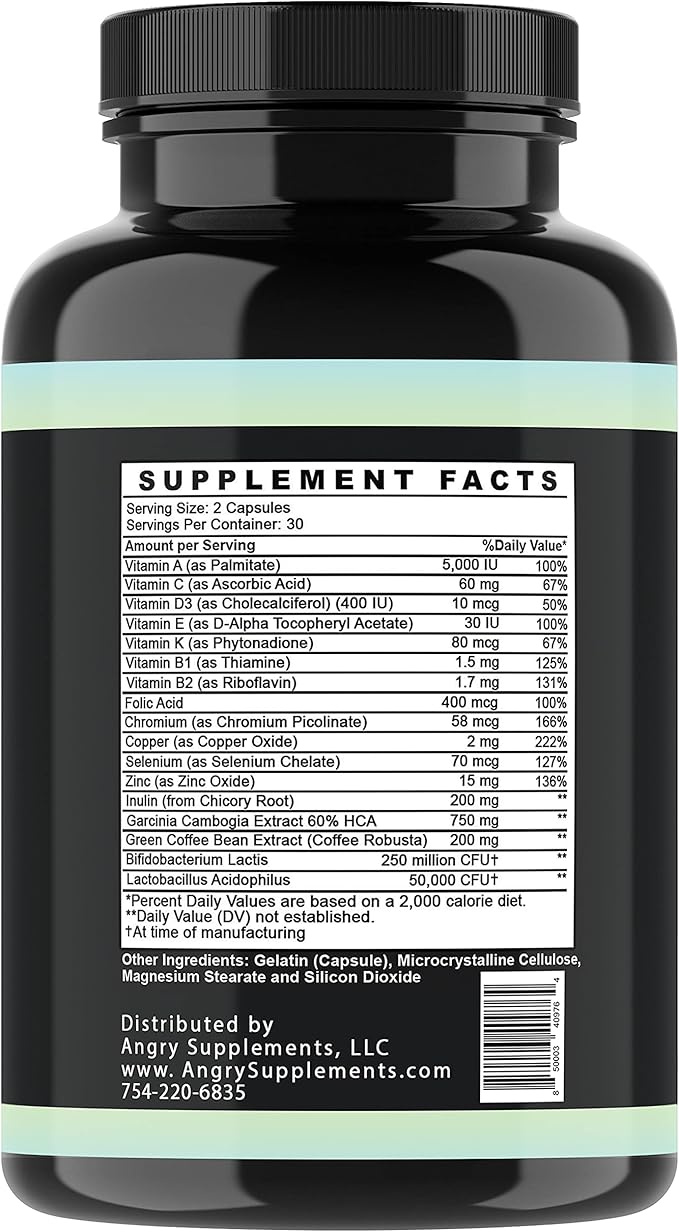 Probiotic Immunity Supplement – Probiotic Infused Multi-Vitamin with Zinc, Chromium, Selenium & Essential Vitamins – Supports Healthy Gut Flora, Digestive Health, and Immune System (1-Bottle)
