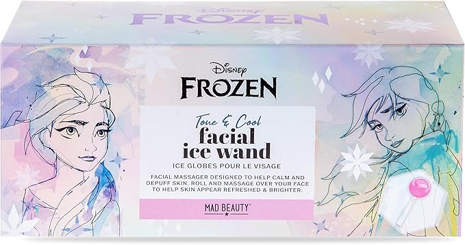 MAD BEAUTY Disney Frozen Tone & Cool Facial Ice Wand, Facial Massager Designed to Help Calm and Depuff Skin, Great Gift