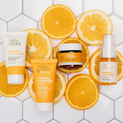 By Nature Glow To Go Vitamin C Skincare Sampler - Travel Size Skincare Gift Set, Face Care Set for Women & Men