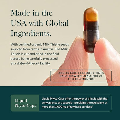Gaia Herbs Liver Cleanse - Liver Health Support Herbal Supplement with Milk Thistle, Burdock, Turmeric Curcumin, Dandelion, and More - 60 Vegan Liquid Phyto-Caps (30 Servings)