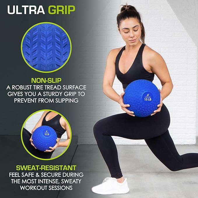 ProsourceFit Slam Medicine Balls 5 10, 15, 15, 20, 20, 25, 25, 30, 30, 50lbs 50lbs Smooth