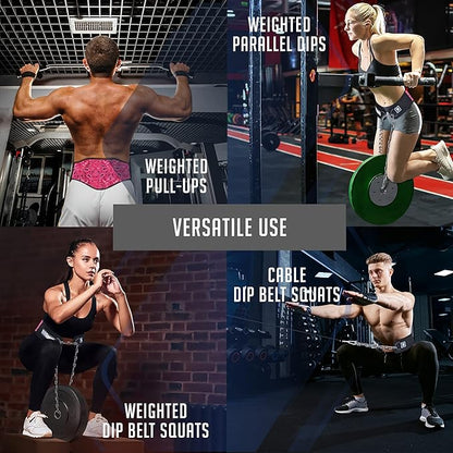 RIMSports Dip Belt For Weight Lifting - Weighted