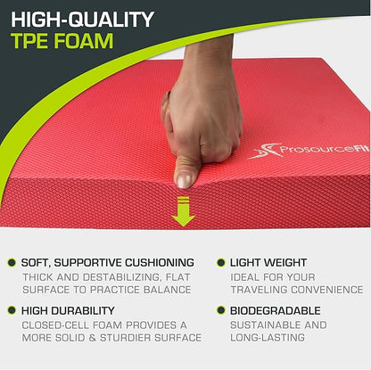 ProsourceFit Exercise Balance Pad – Cushioned Non-Slip Foam