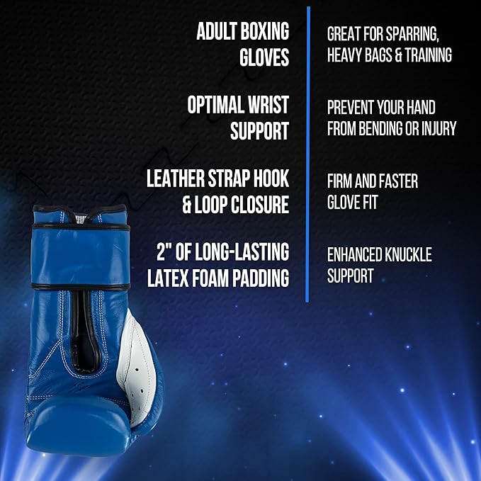 CLETO REYES Training Gloves with Leather Strap & Attached Thumb and Hook & Loop Closure