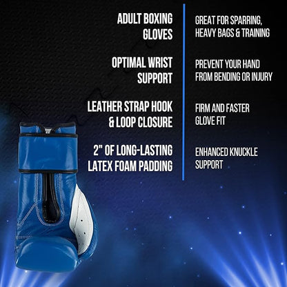 CLETO REYES Training Gloves with Leather Strap & Attached Thumb and Hook & Loop Closure