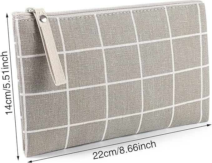 SUMAJU 2 Pcs Small Cosmetic Bag, Multi-Function Canvas Cosmetic Pouch Small Zipper Pouch Makeup Bag Purse Pouches Cute Makeup Pouch Christmas Gifts Stocking Stuffers for Women