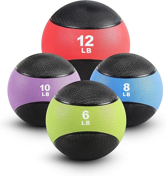 RitFit Weighted Medicine Ball - Non-Slip Rubber Shell