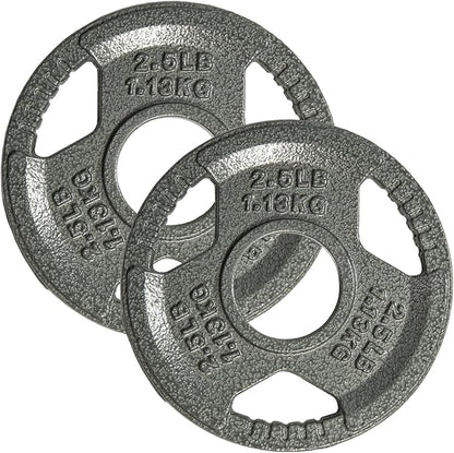 Yes4All Olympic Rubber Grip Plates for Barbell 2-Inch Weight